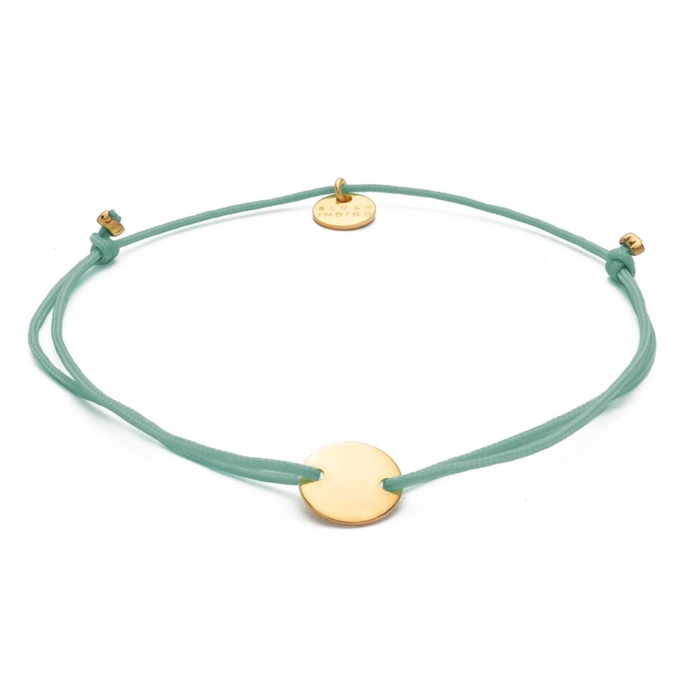 Armband Darling Disc gold - Ocean Green